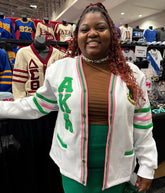AKA White Fleece Cardigan Unisex Fit
